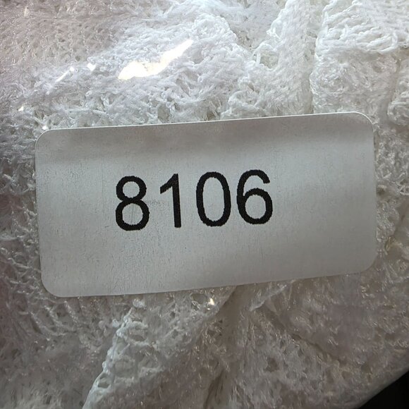 Womens White West Loop Crochet Cover Up Lace Tank Top Sleeveless Round Neck L - Picture 10 of 10